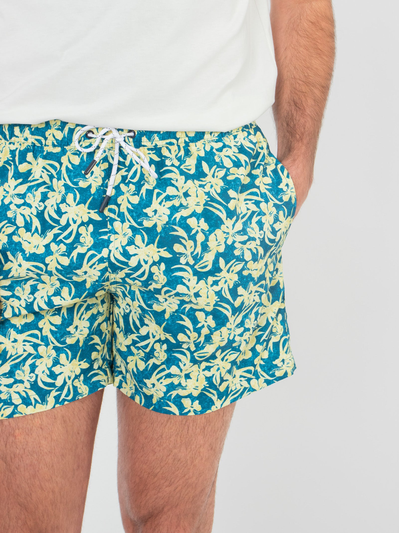 Print swim shorts