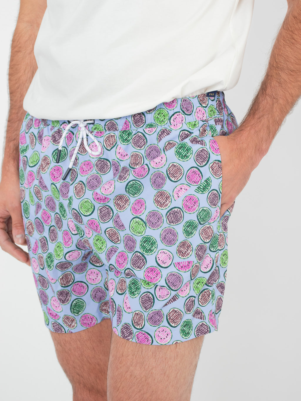 Watermelon print swim shorts