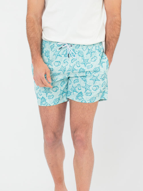 Ocean print swim shorts
