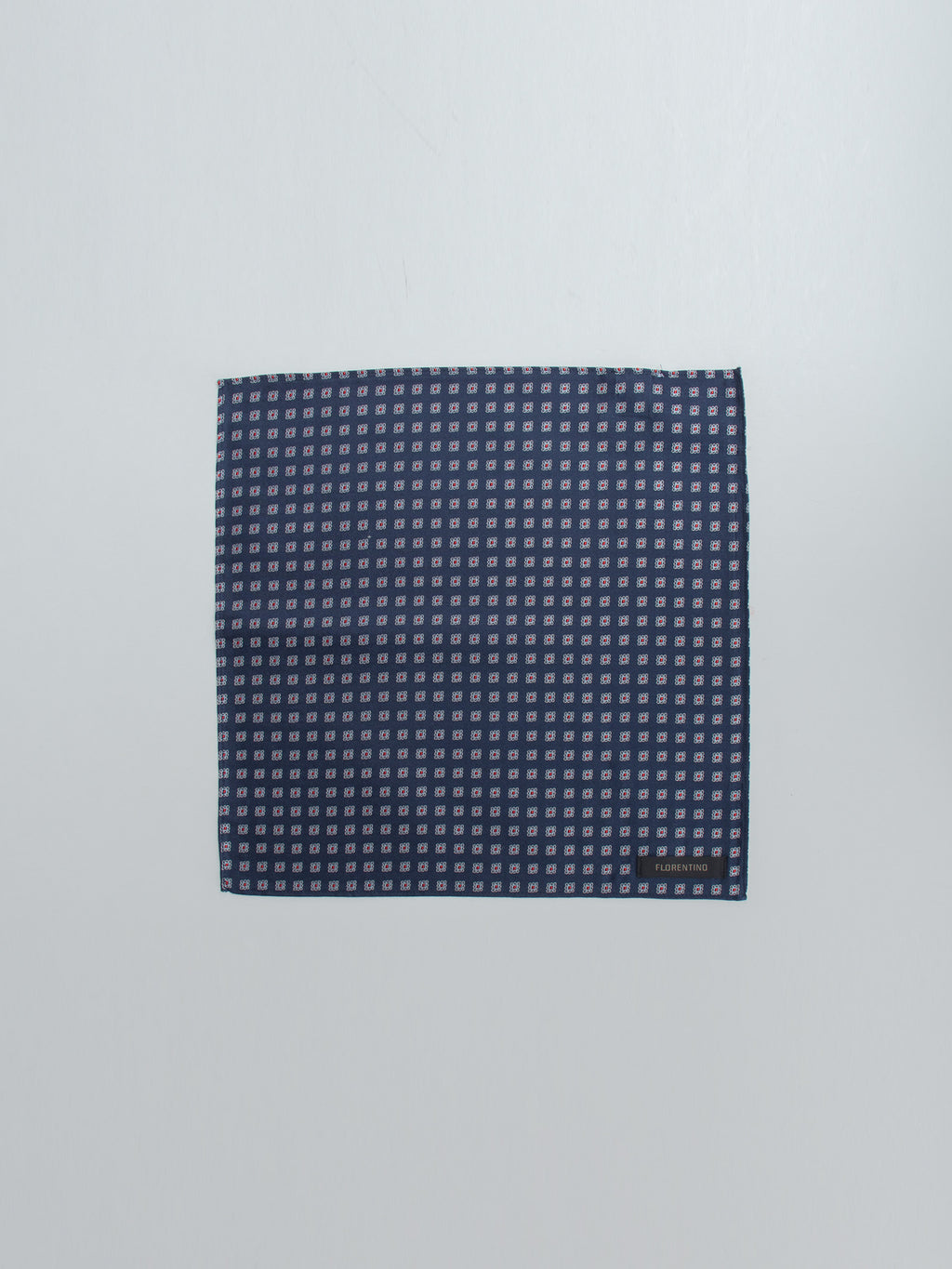 Geometric pattern silk pocket square