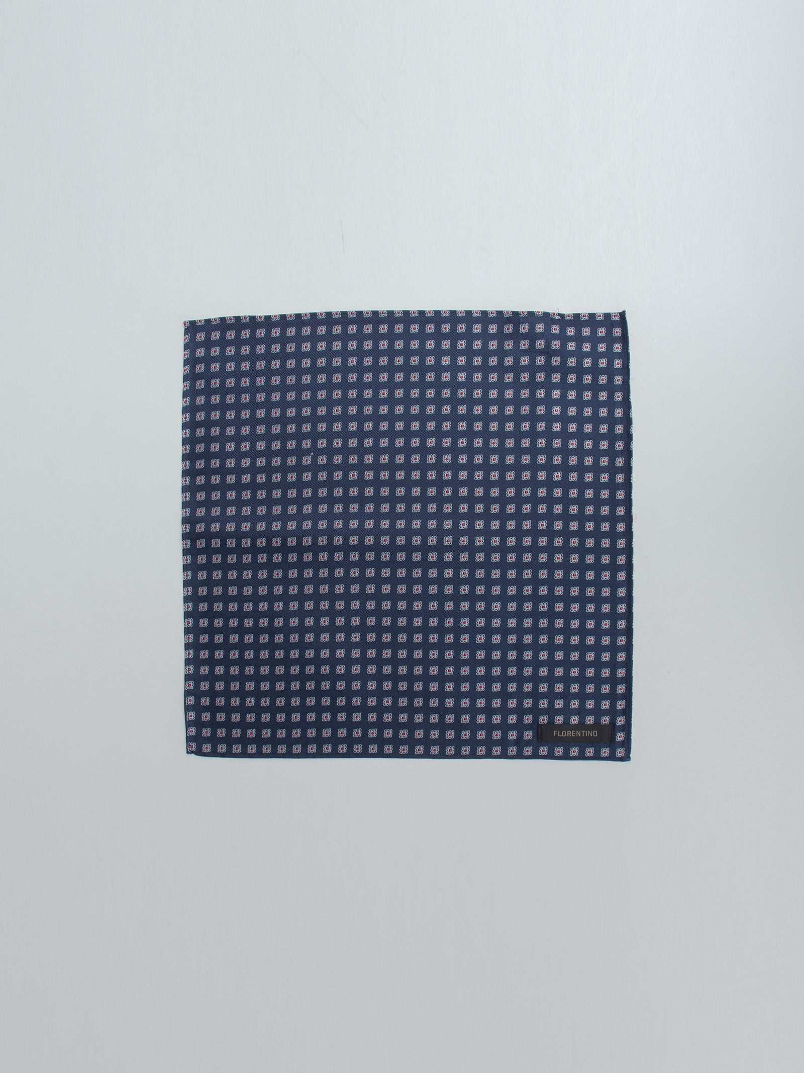 Geometric pattern silk pocket square