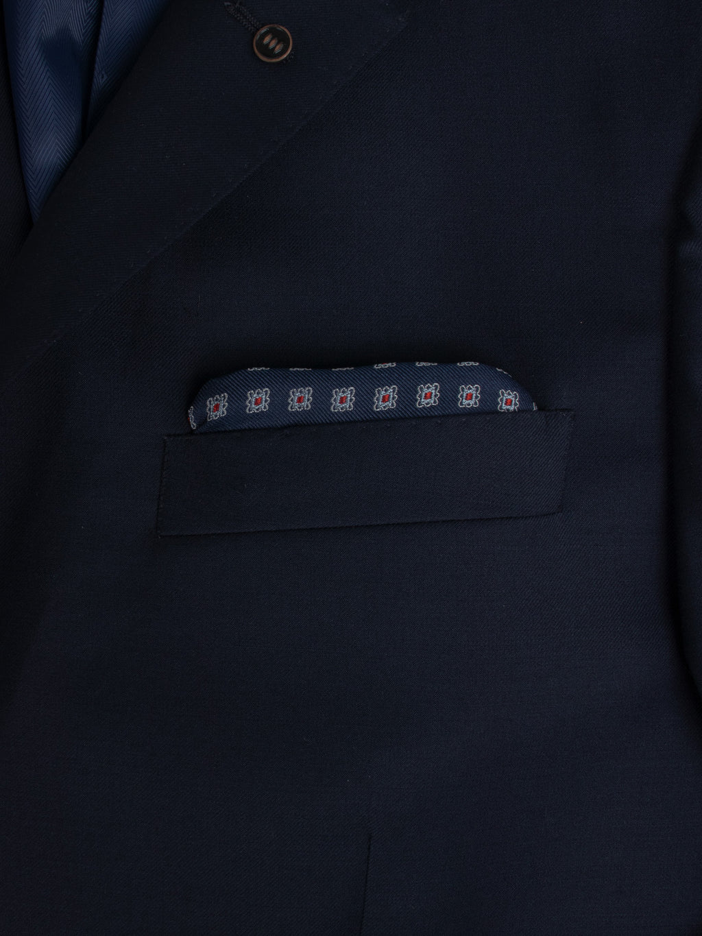 Geometric pattern silk pocket square