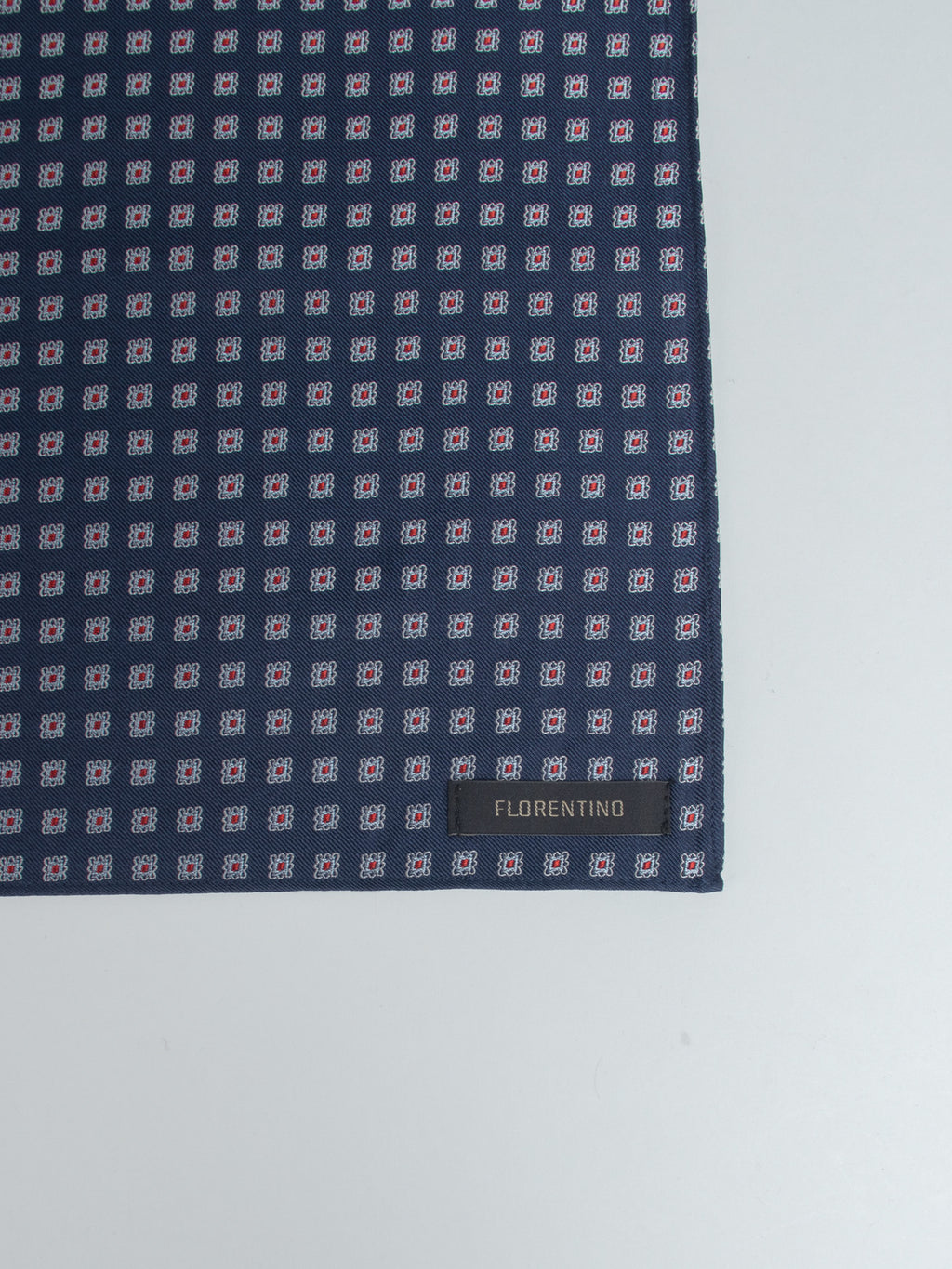 Geometric pattern silk pocket square