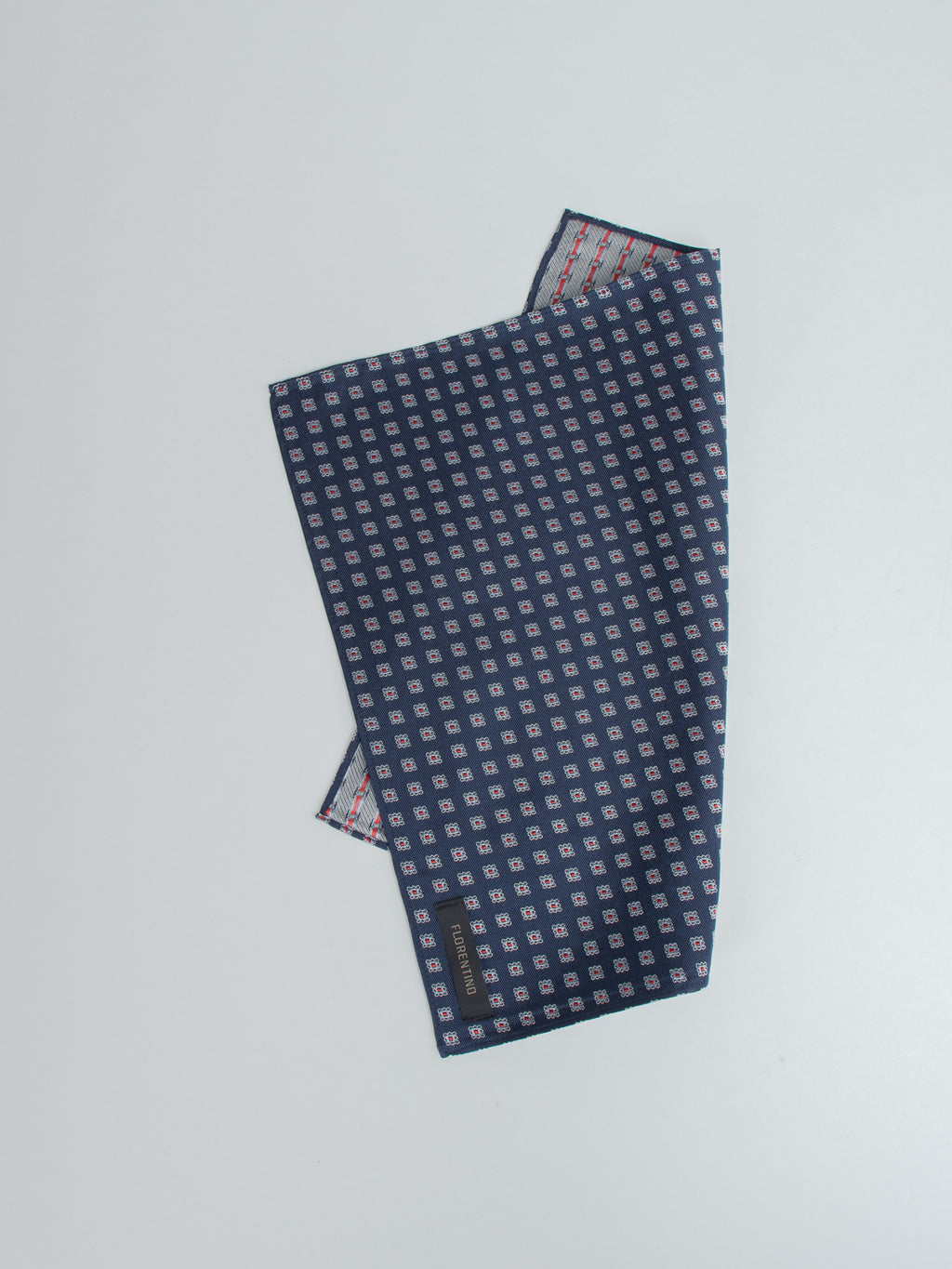 Geometric pattern silk pocket square