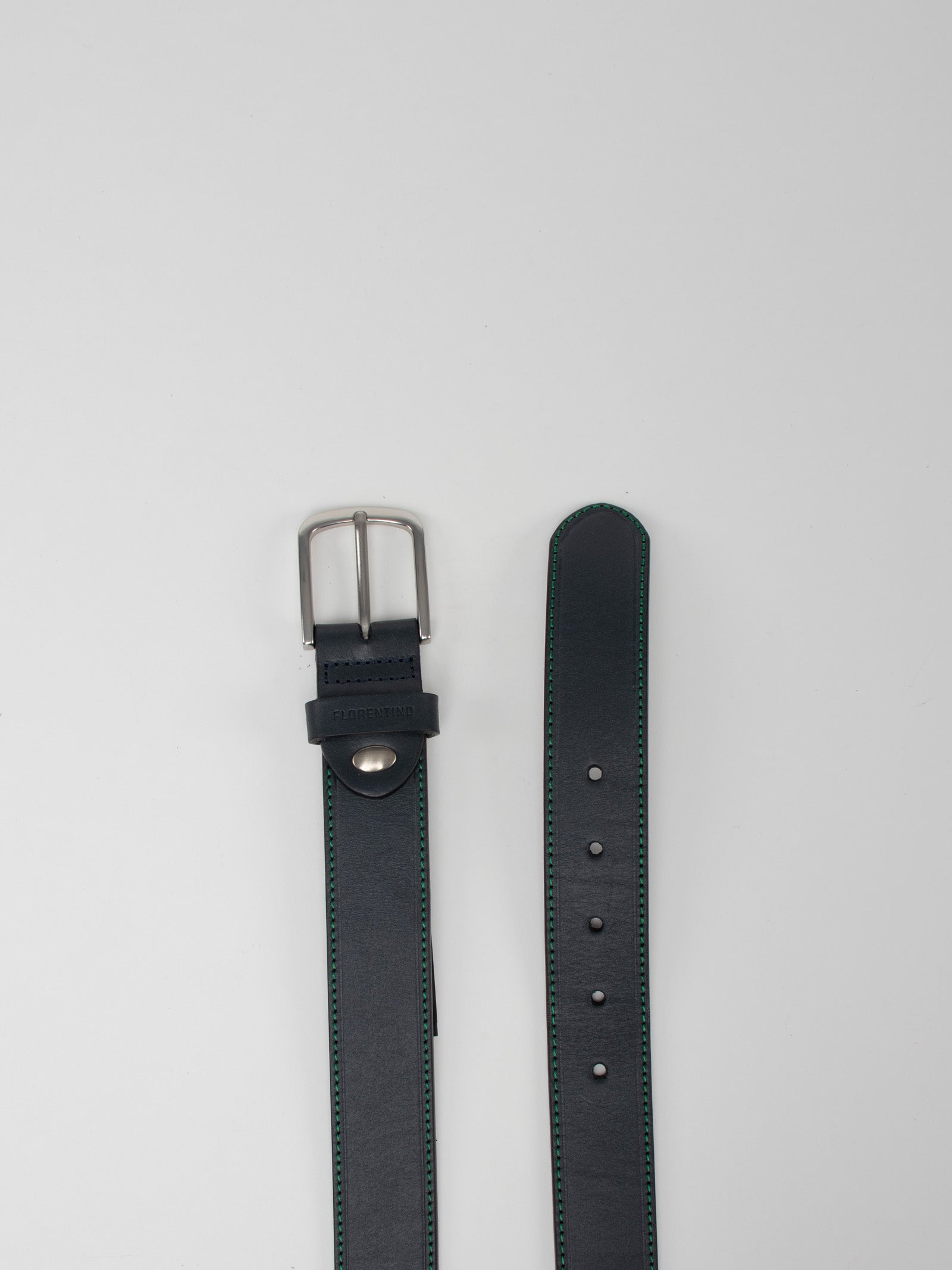 Leather stitch detail belt