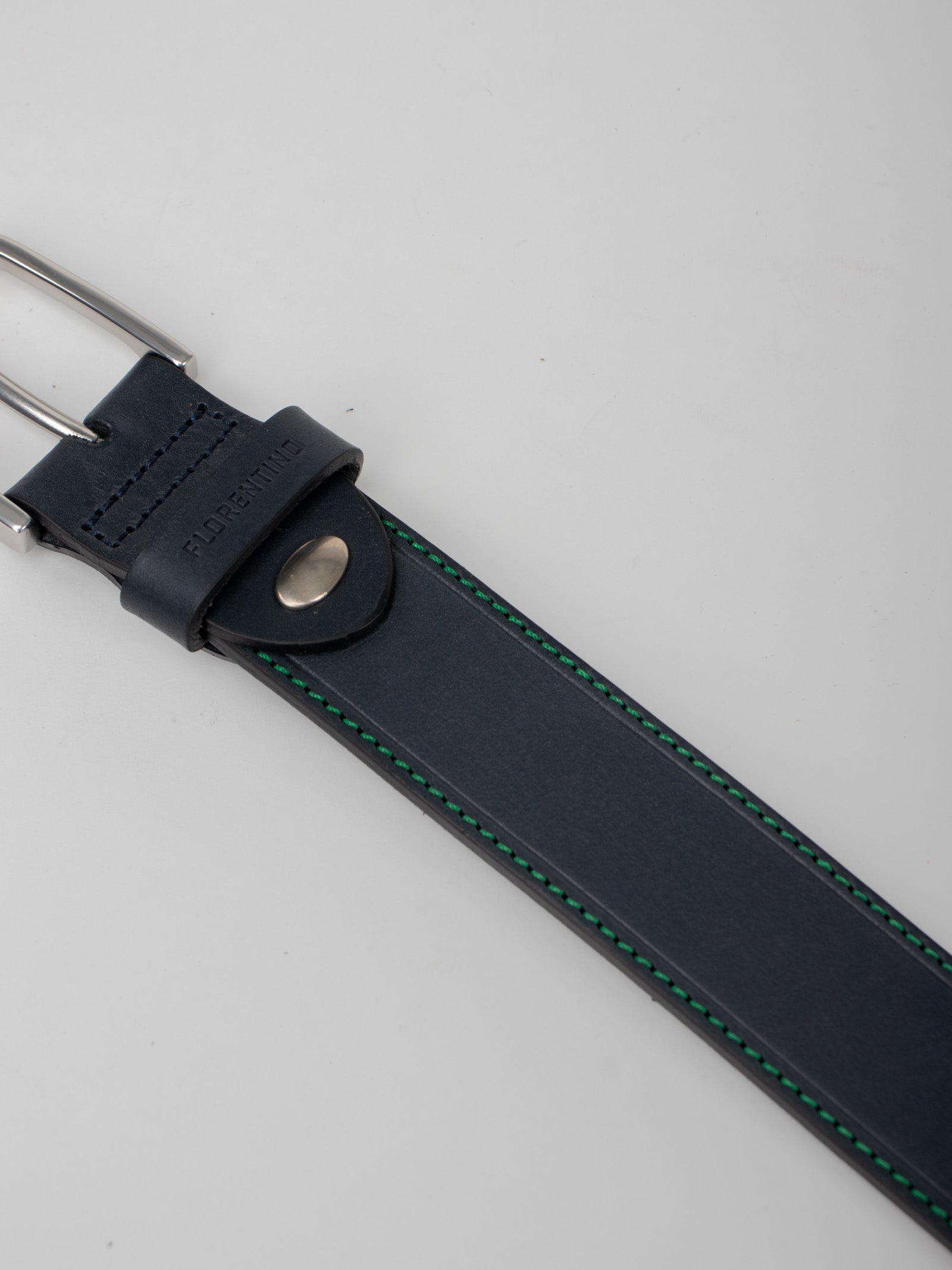 Leather stitch detail belt