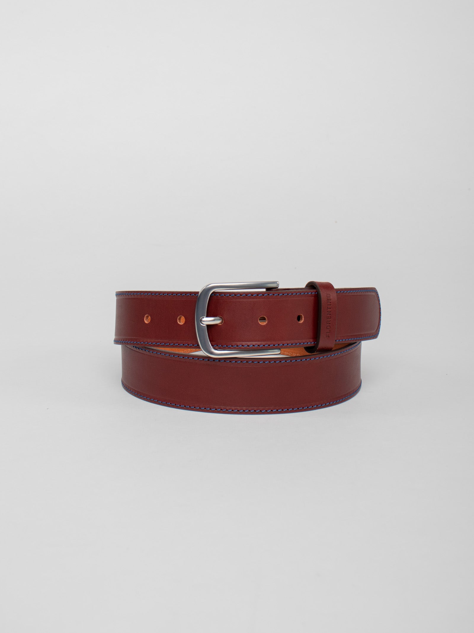 Leather stitch detail belt