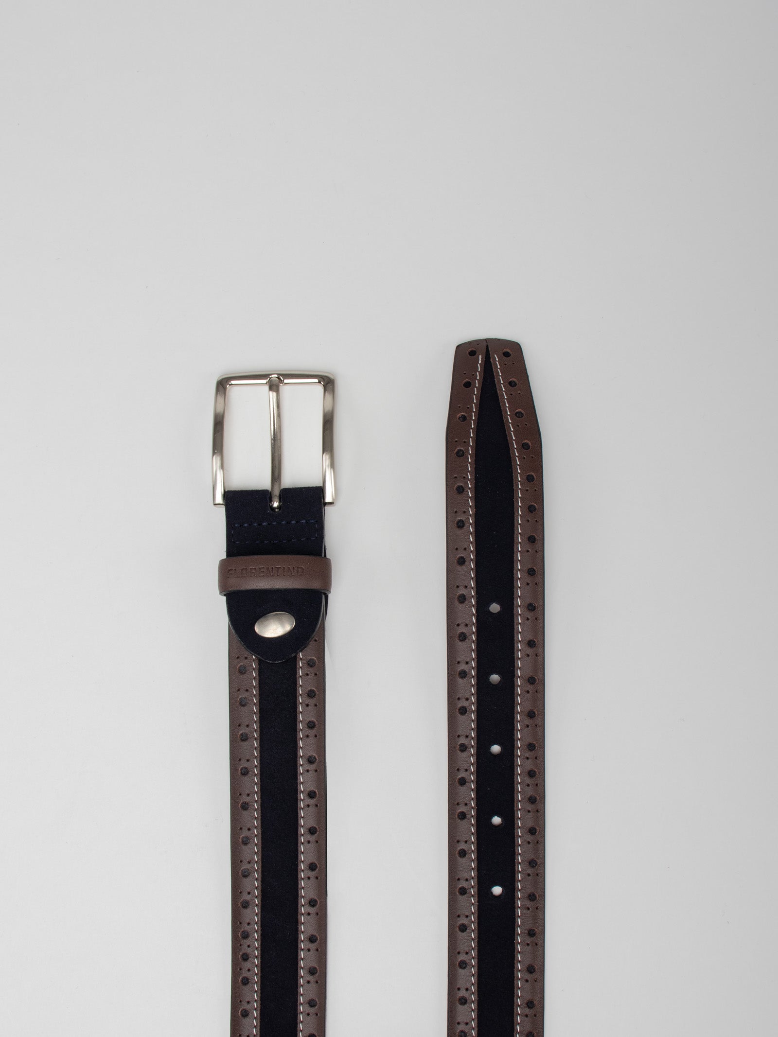 Combined leather belt