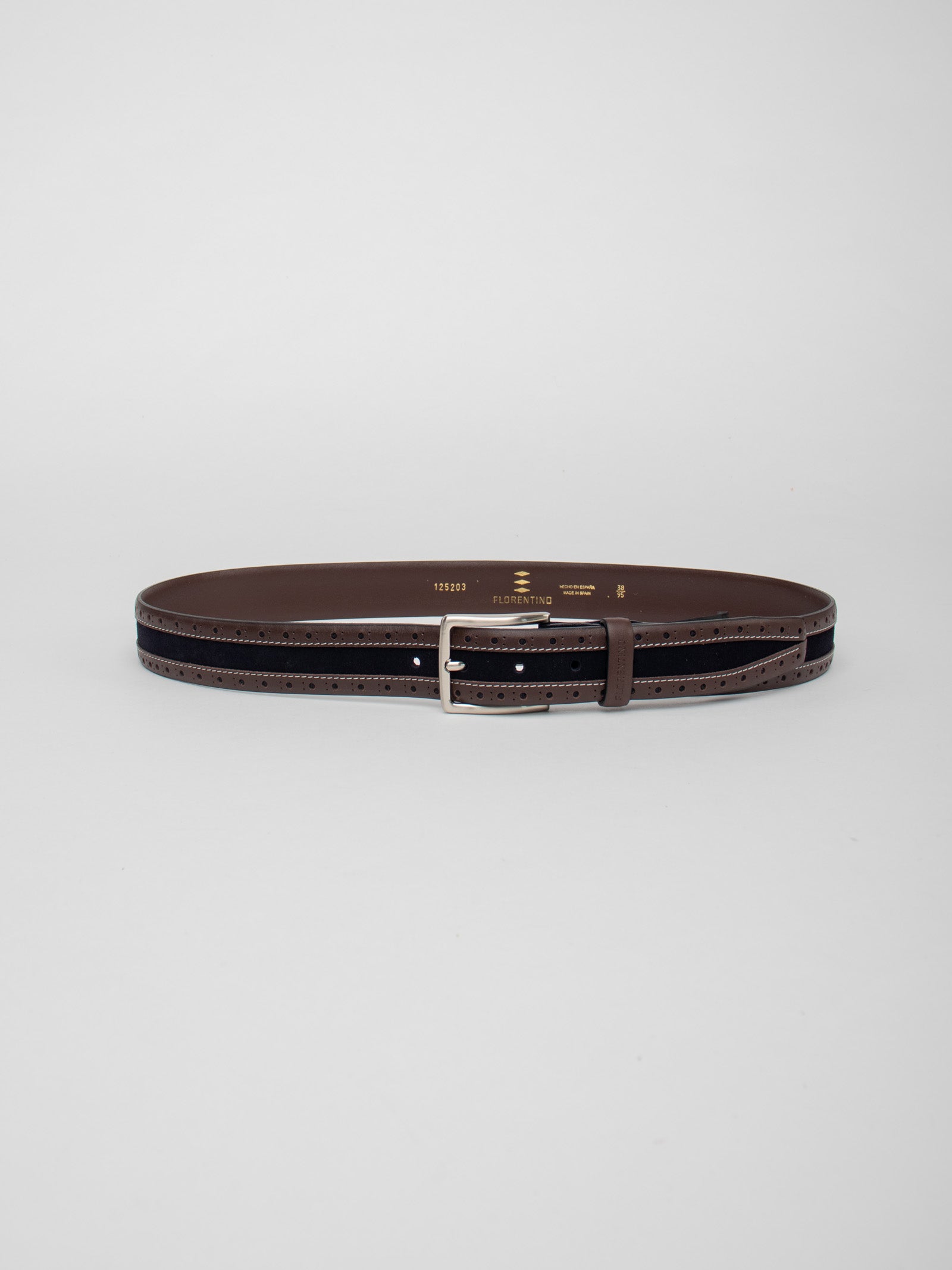 Combined leather belt