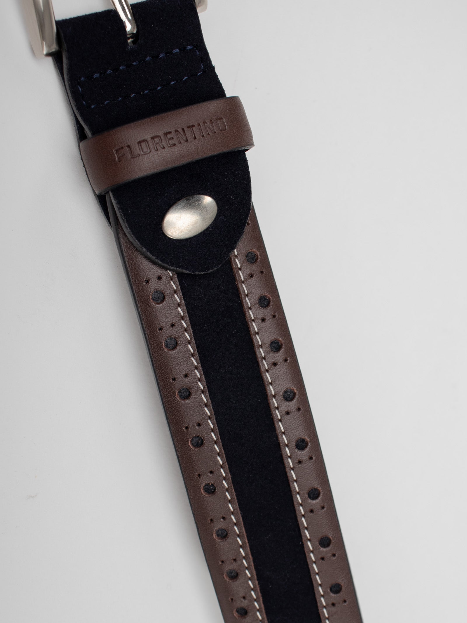 Combined leather belt