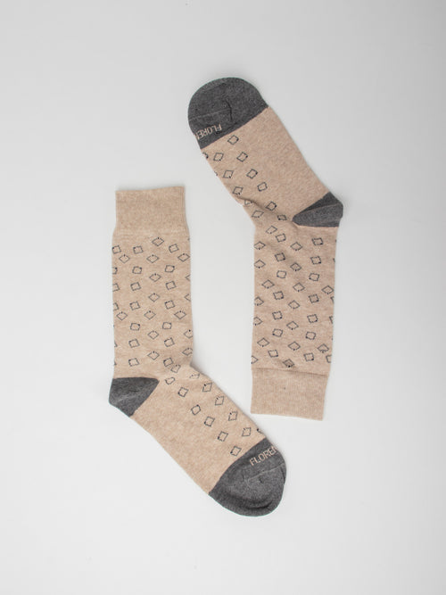 Socks with geometric pattern