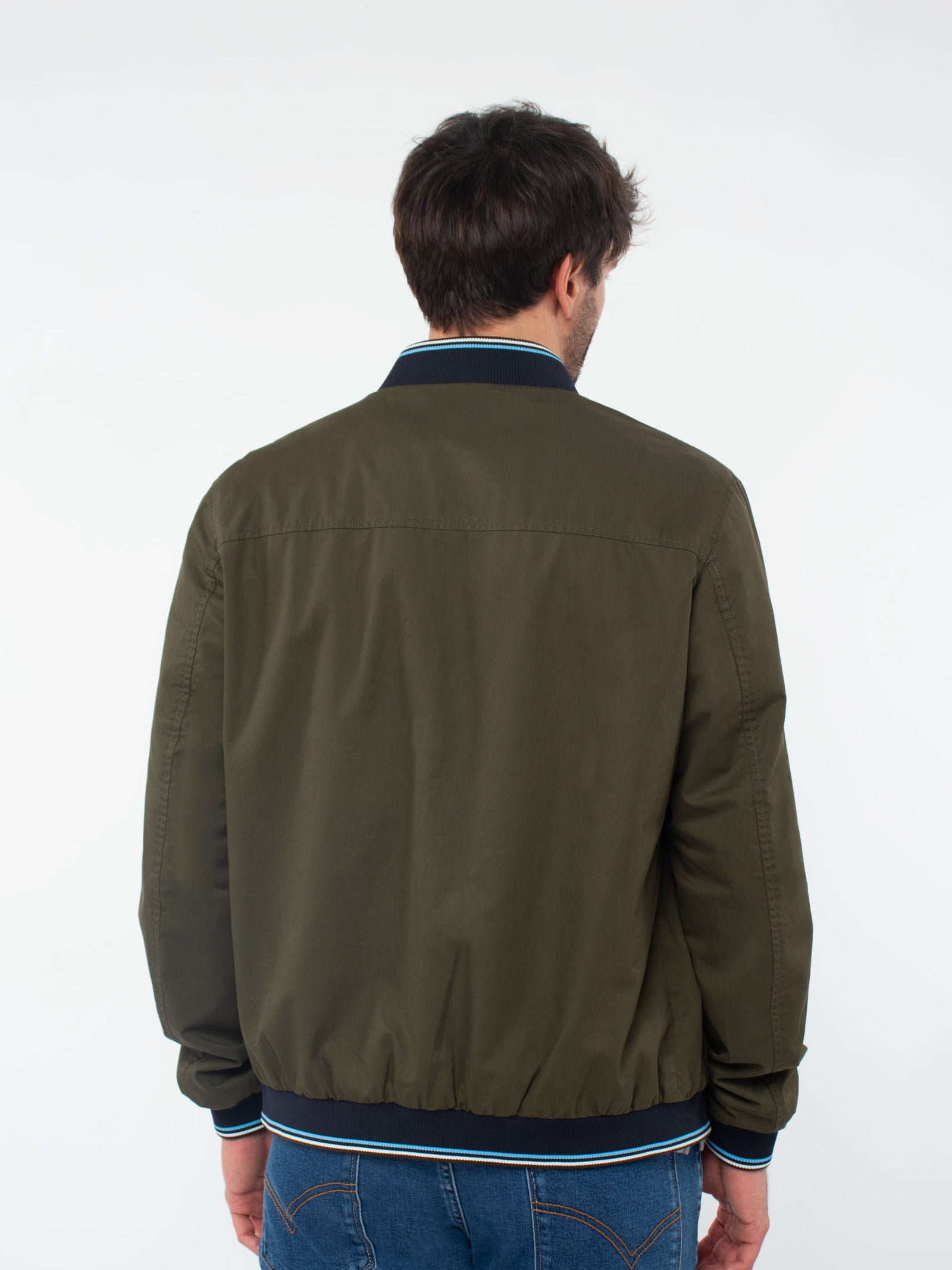 Biker jacket with contrasting details
