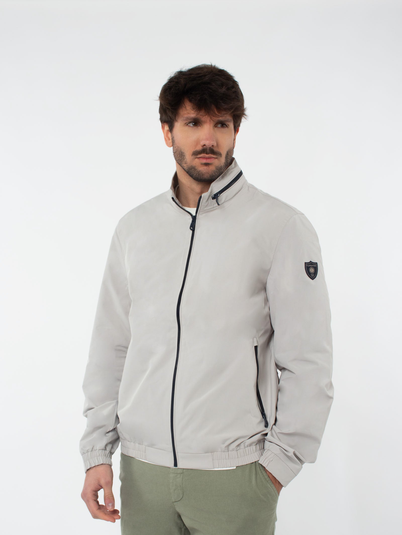 Technical jacket with contrasting details