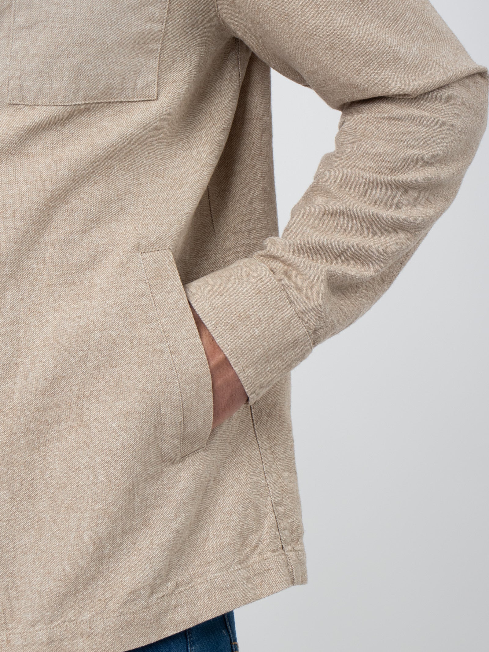 Slim fit utility overshirt