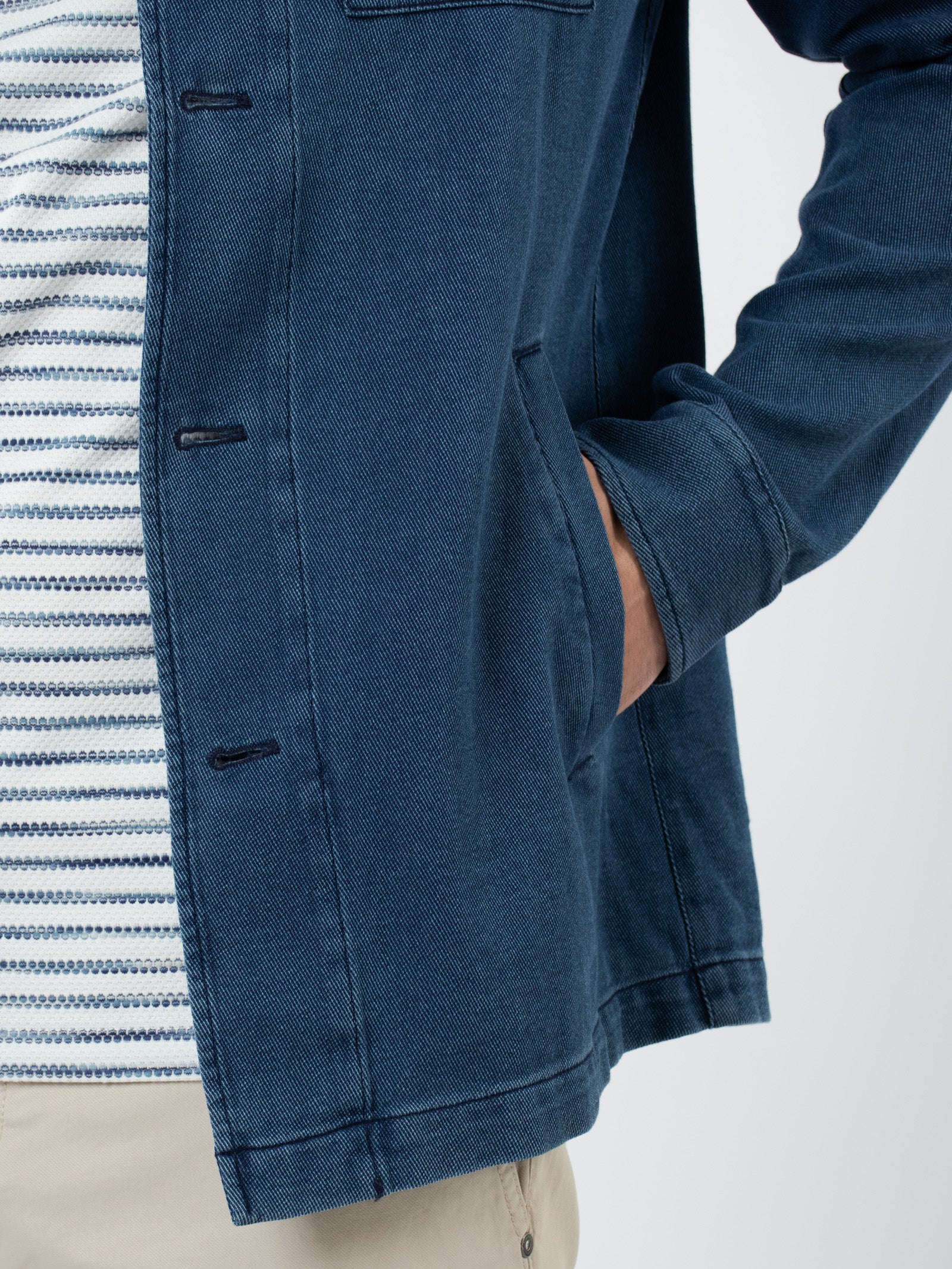 Slim fit denim overshirt