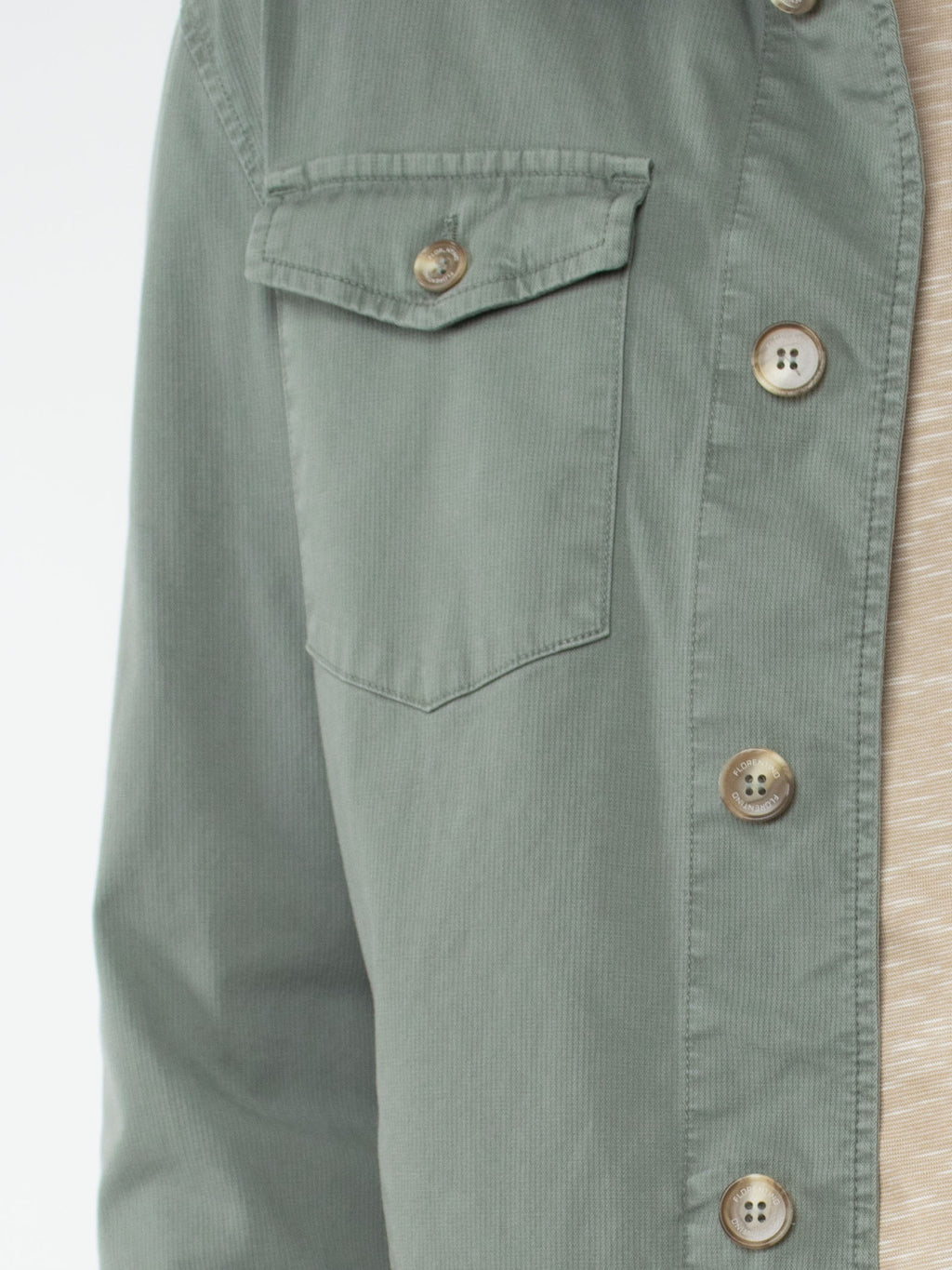Slim fit micro-herringbone overshirt