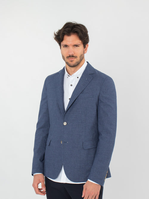 Micro houndstooth blazer