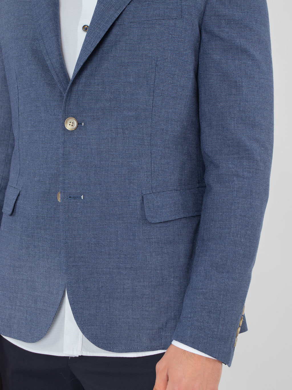 Micro houndstooth blazer