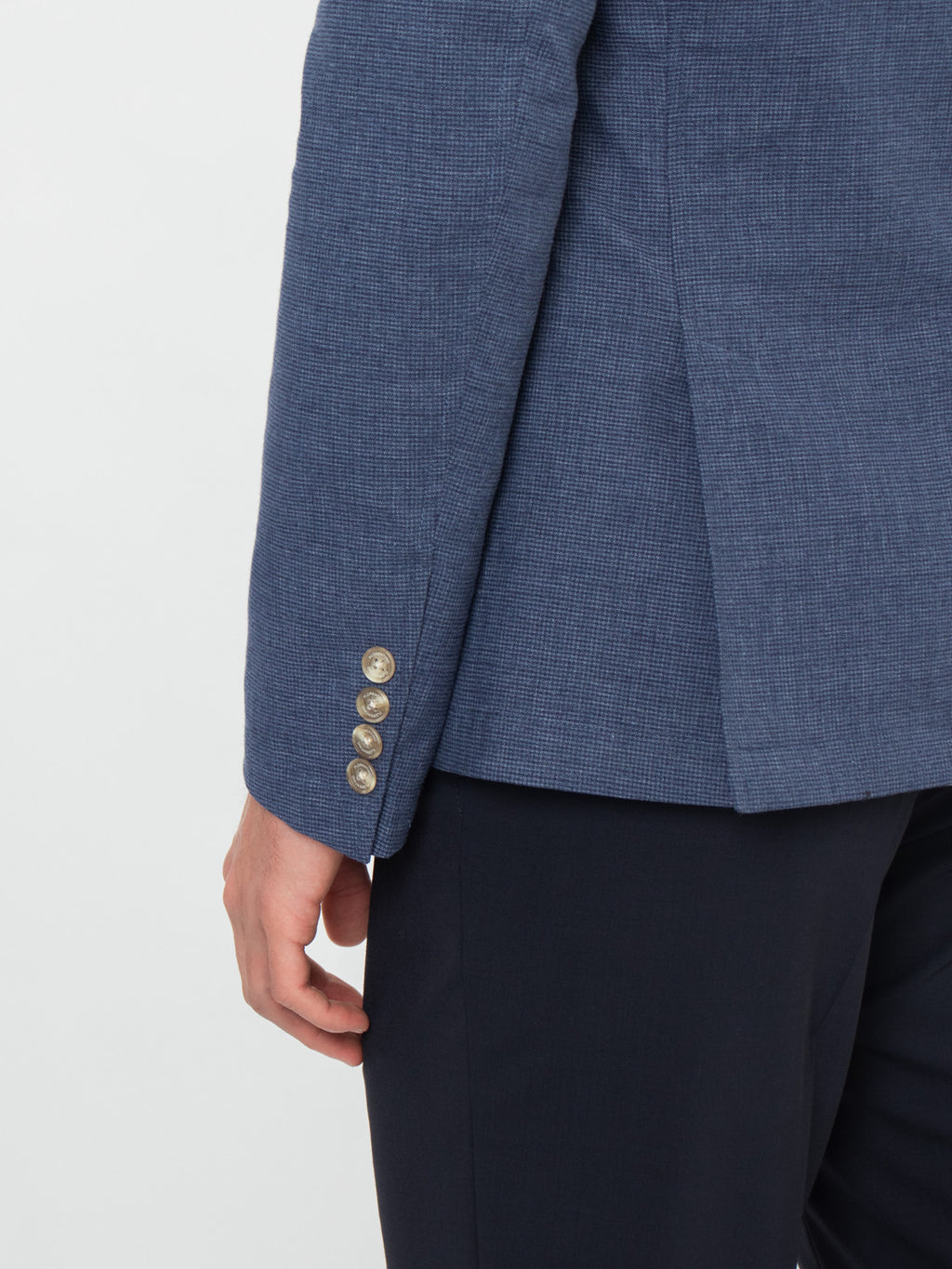 Micro houndstooth blazer