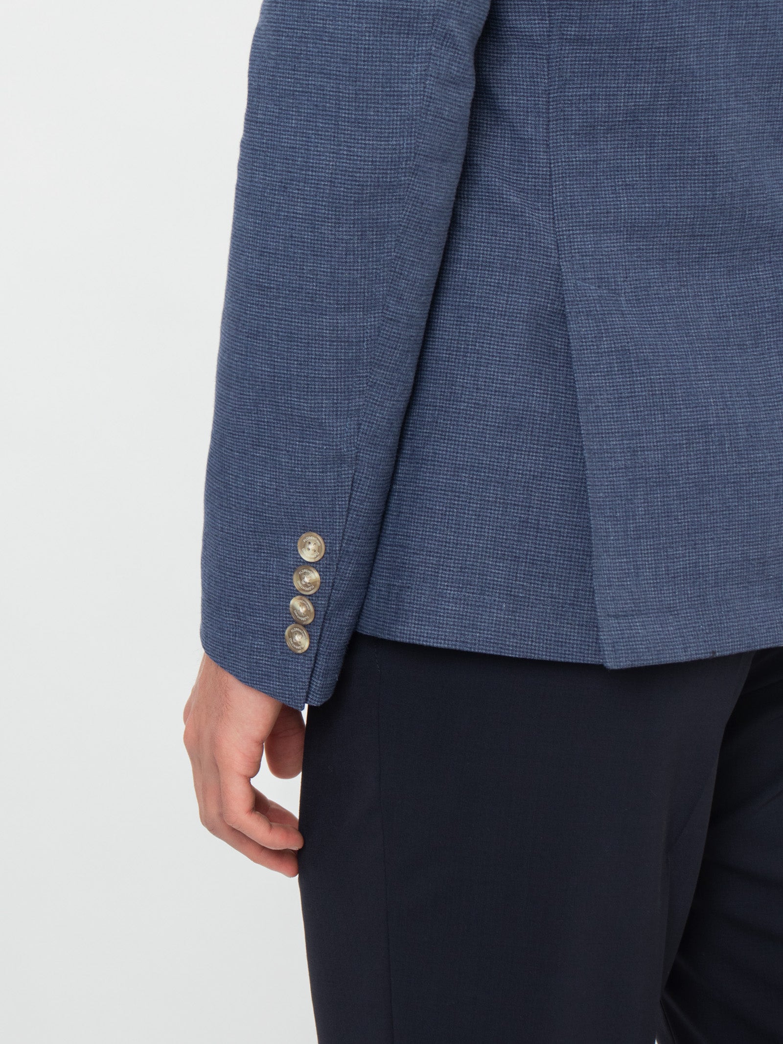 Micro houndstooth blazer