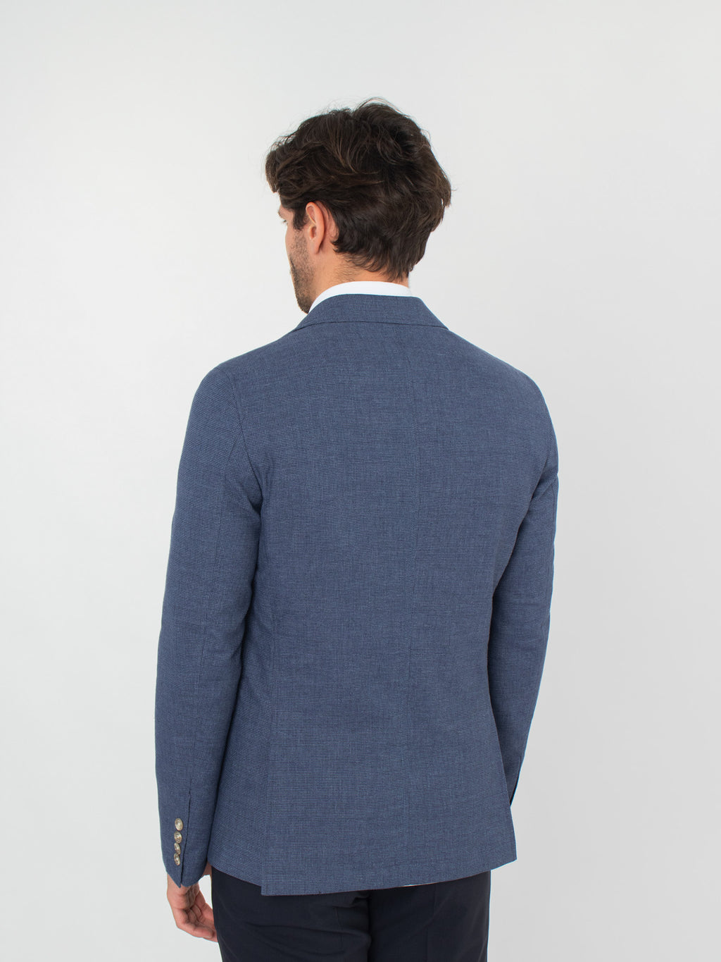 Micro houndstooth blazer