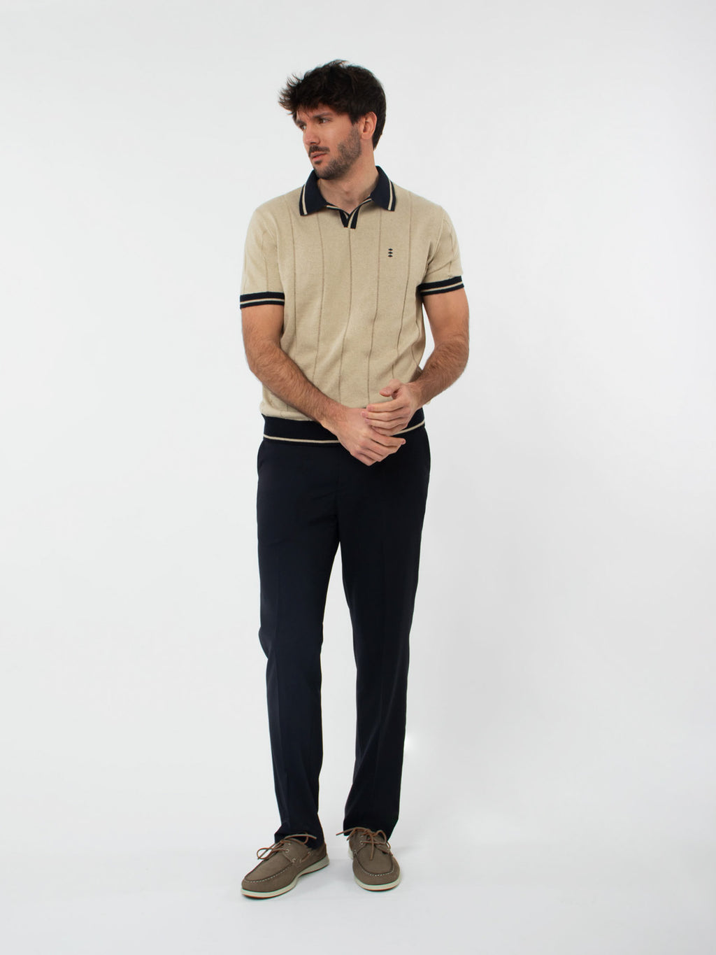 Knitted polo shirt