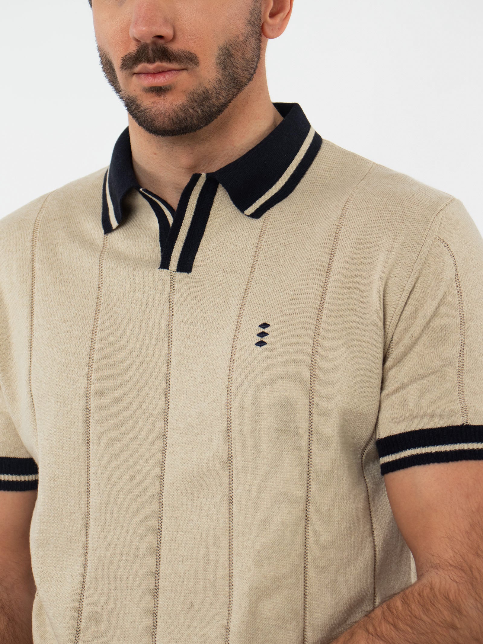 Knitted polo shirt