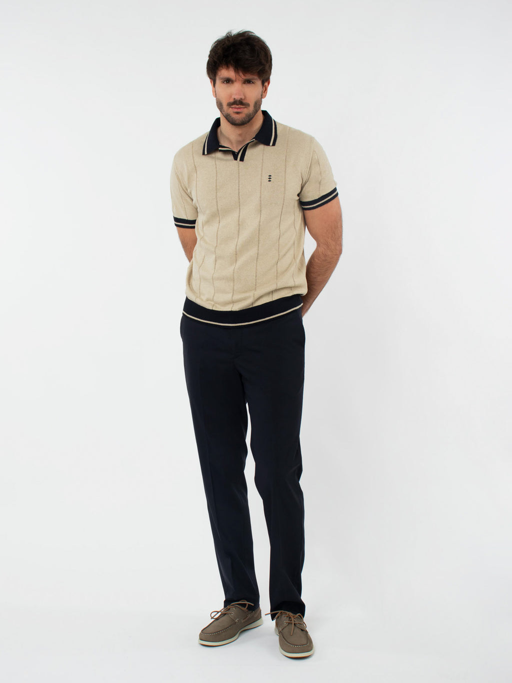 Knitted polo shirt