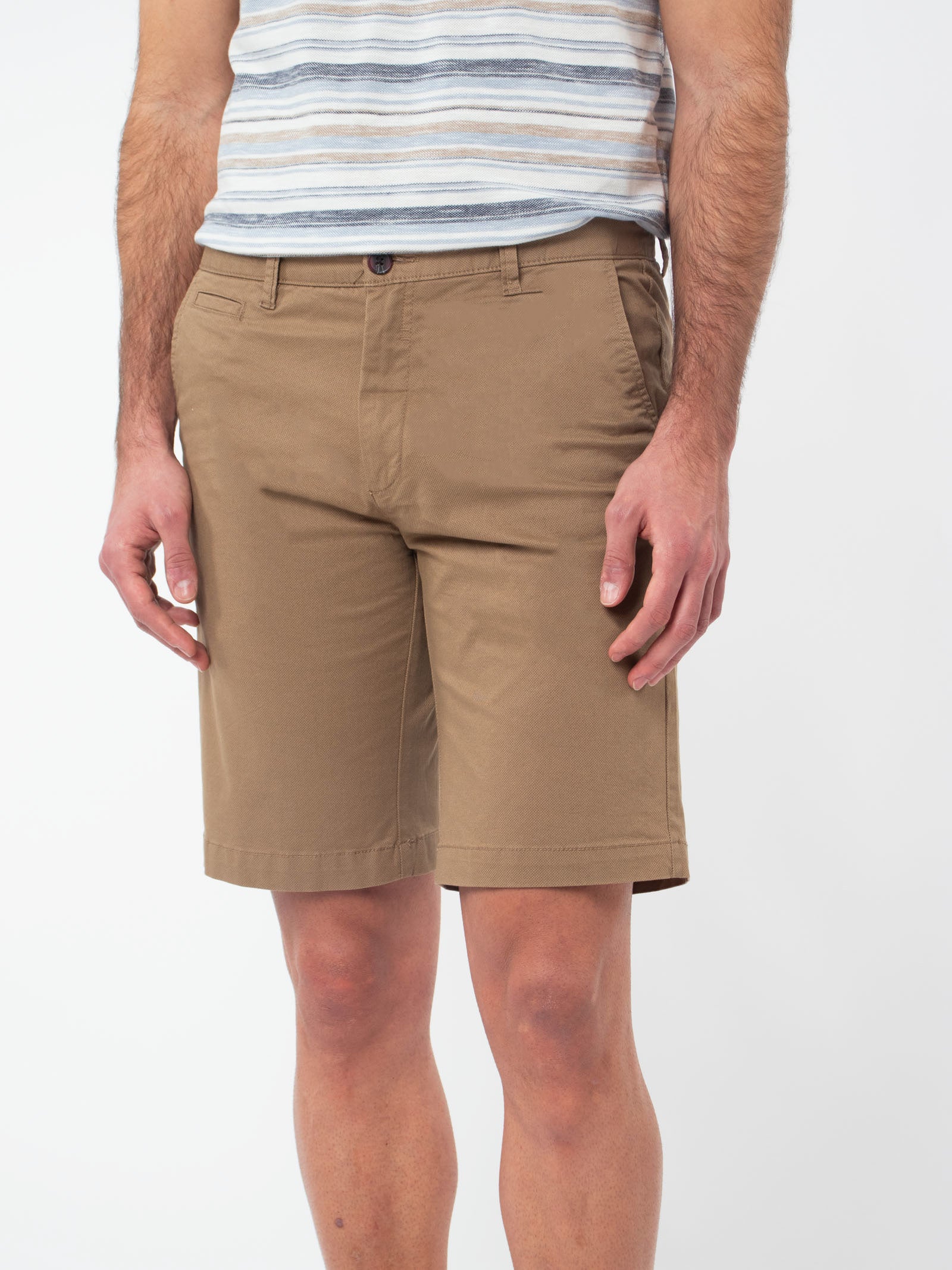 Micro-pattern regular fit shorts