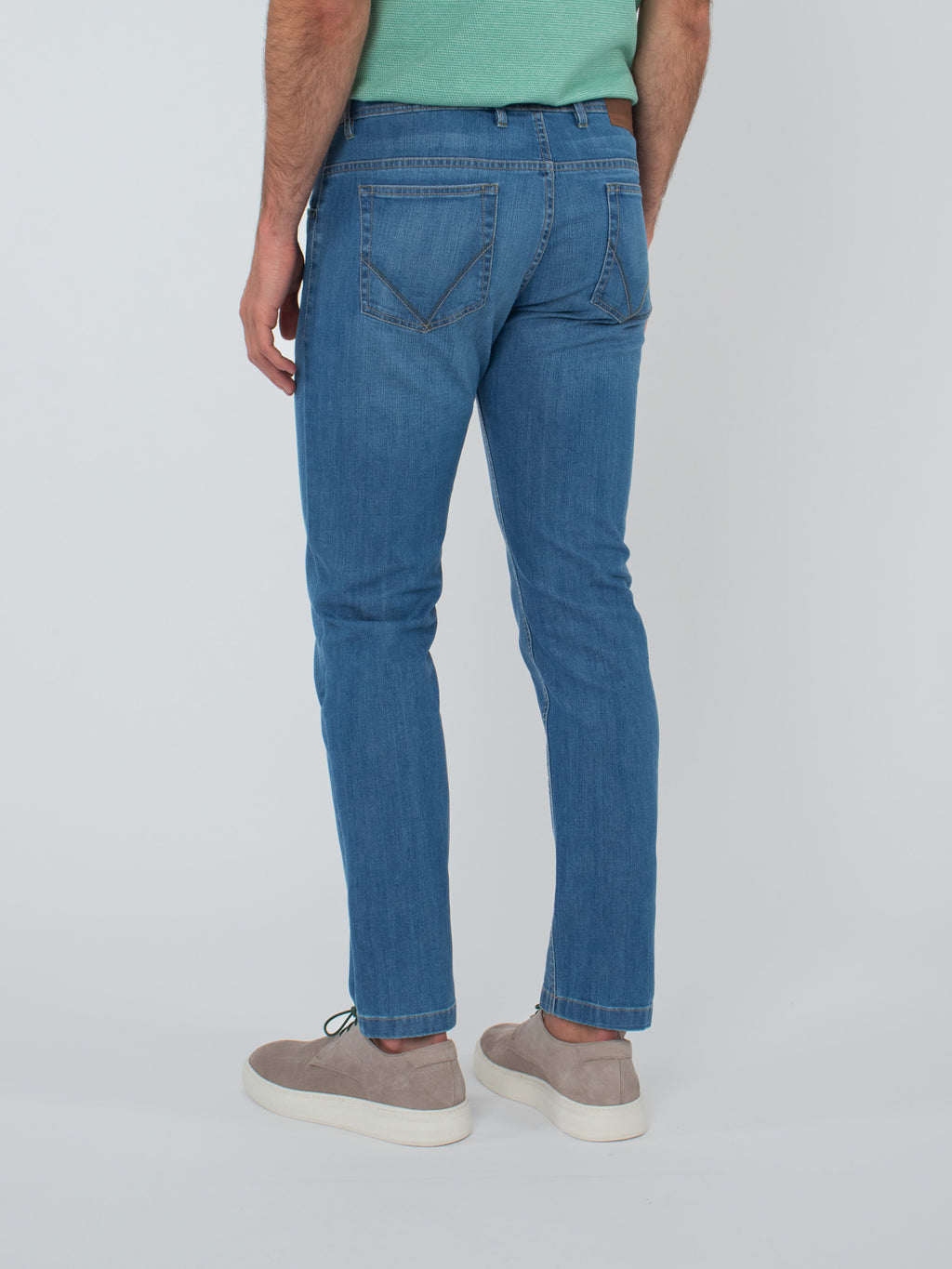 Bleach Washed Slim Fit Jeans