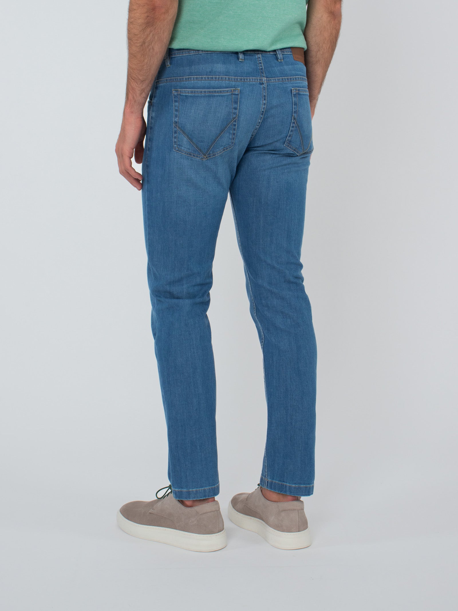 Bleach Washed Slim Fit Jeans