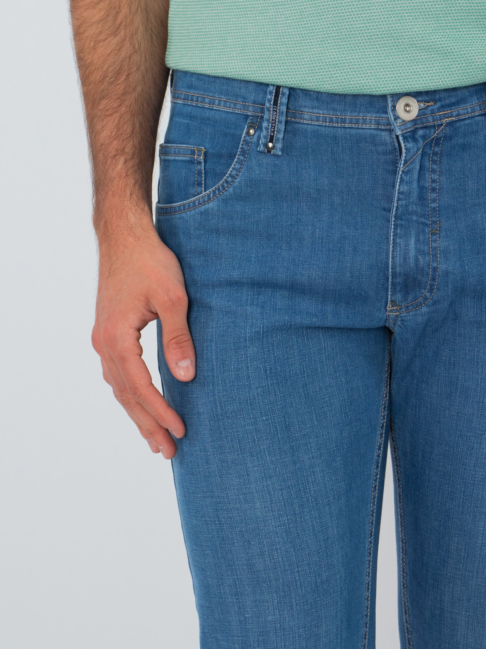 Bleach Washed Slim Fit Jeans