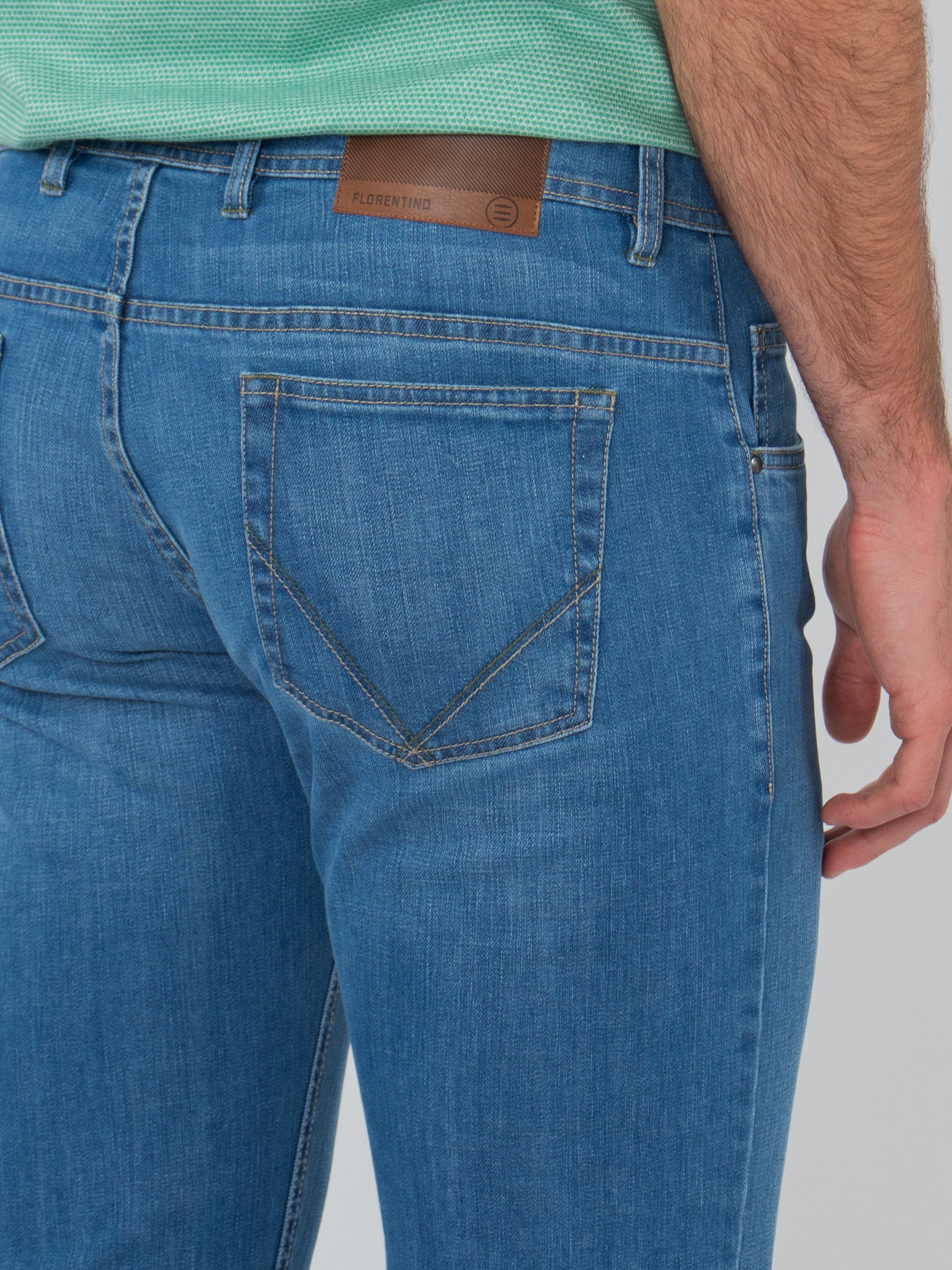 Bleach Washed Slim Fit Jeans