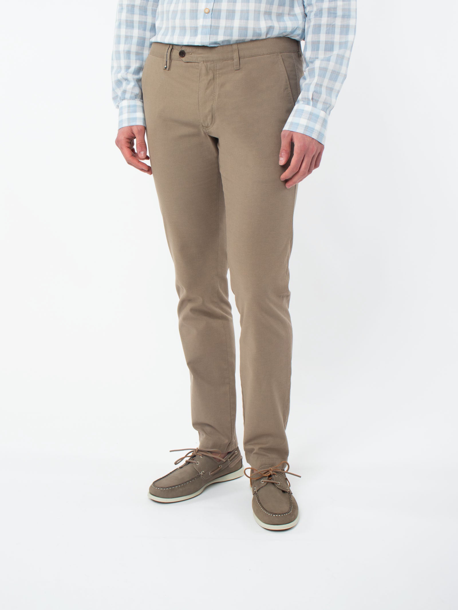 Slim fit textured chinos