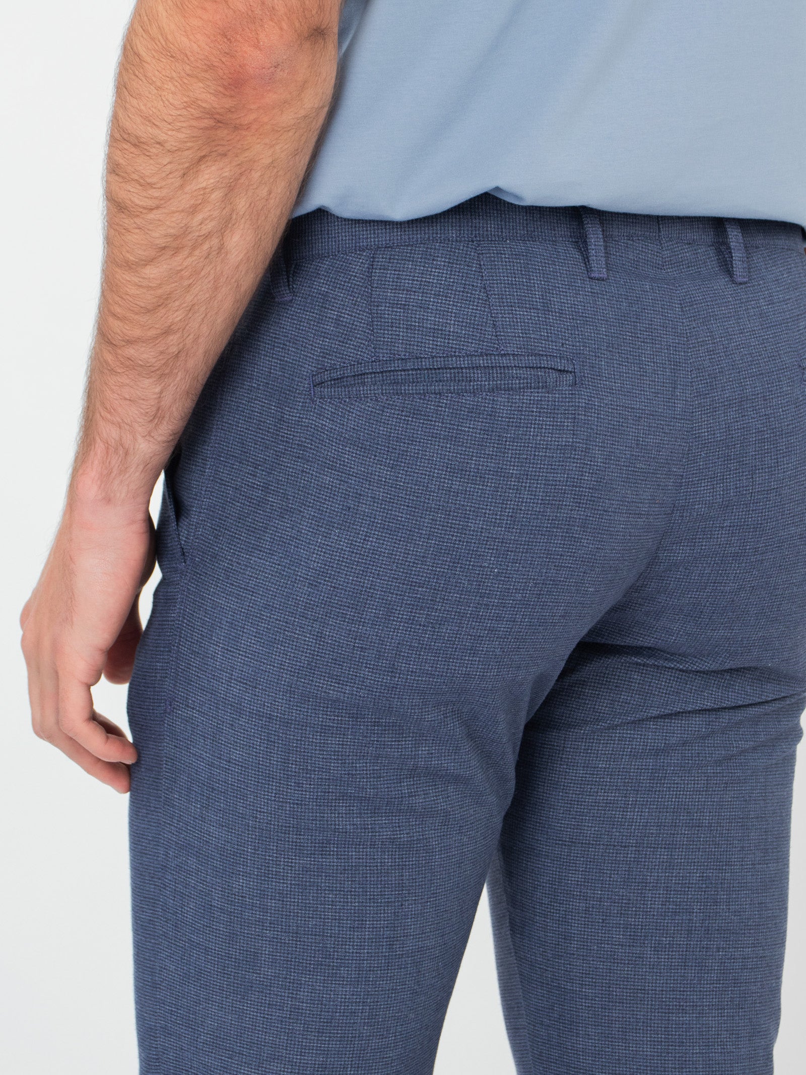 Micro houndstooth chino trousers