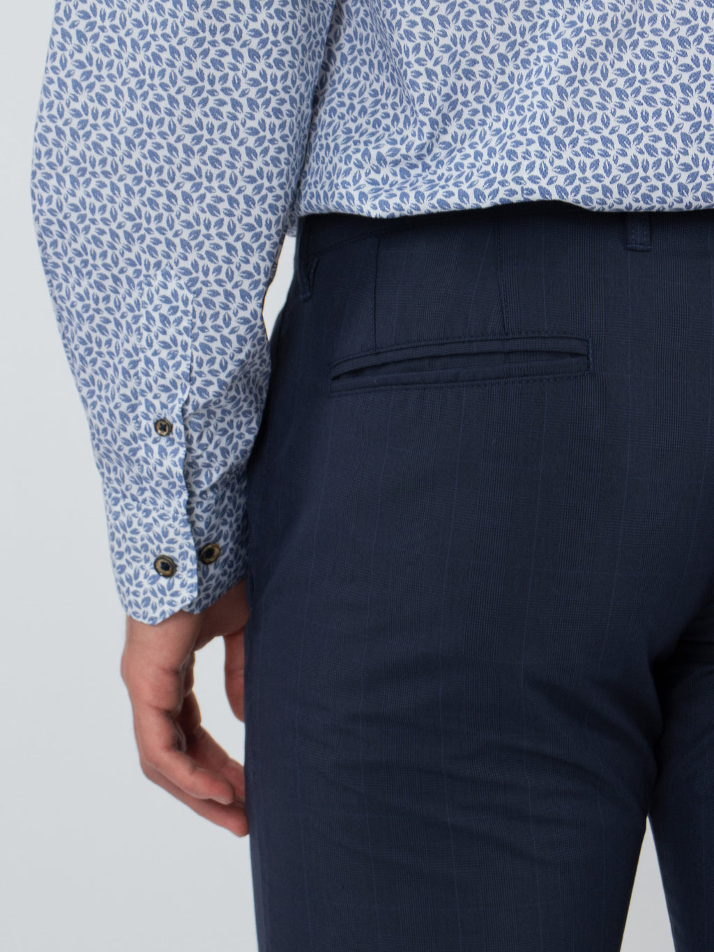 Checked chino trousers