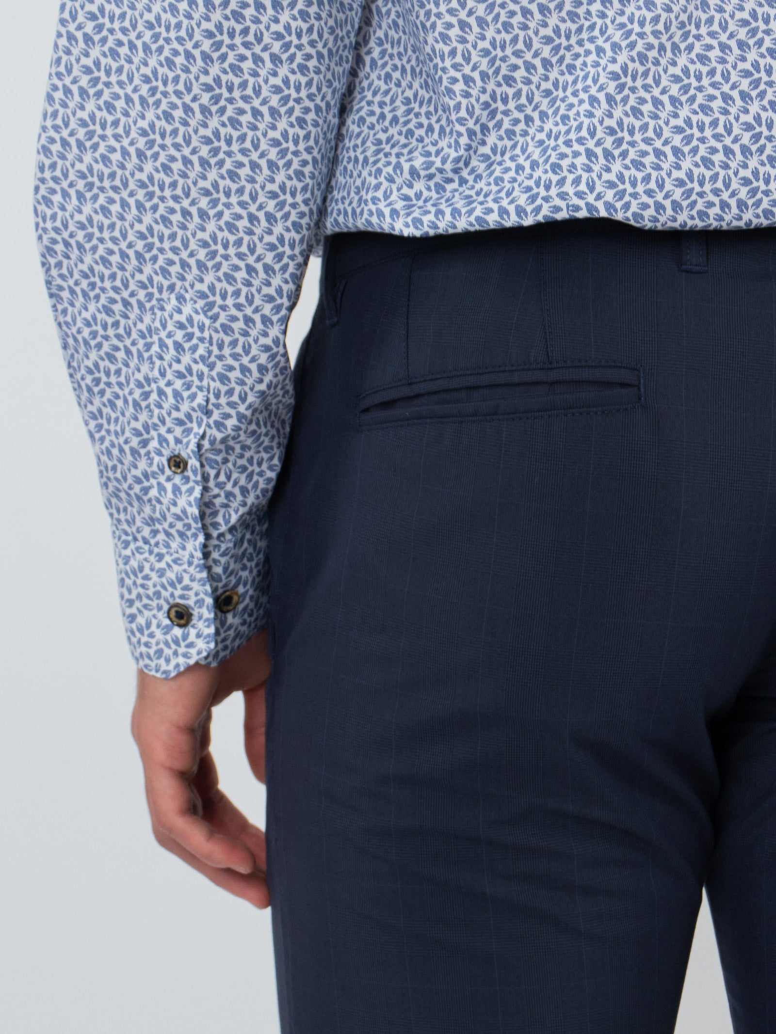 Checked chino trousers