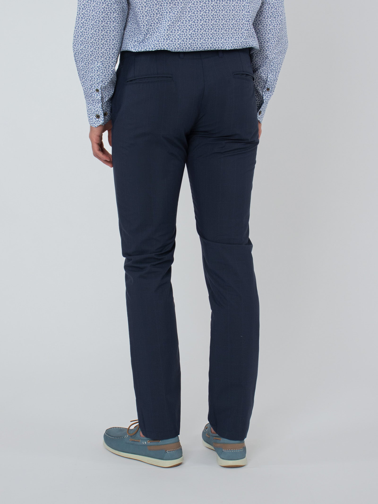 Checked chino trousers