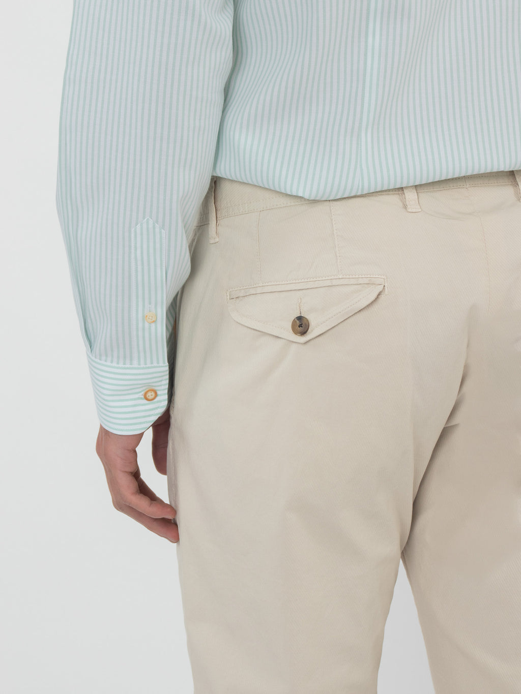 Slim fit chino trousers with pleat