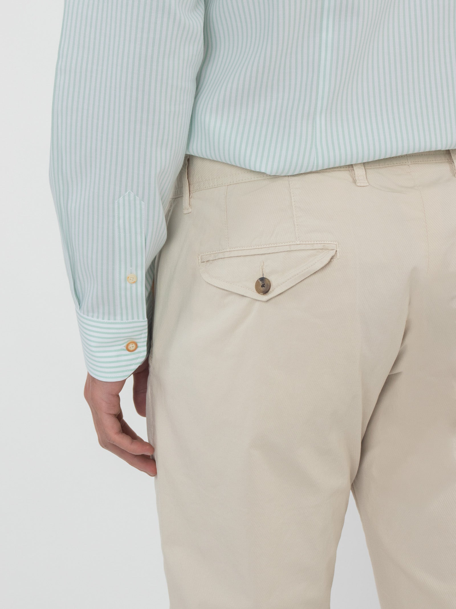 Slim fit chino trousers with pleat