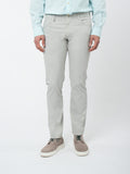 Slim fit beaded five-pocket trousers