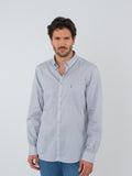 Camisa estampado geométrico slim fit