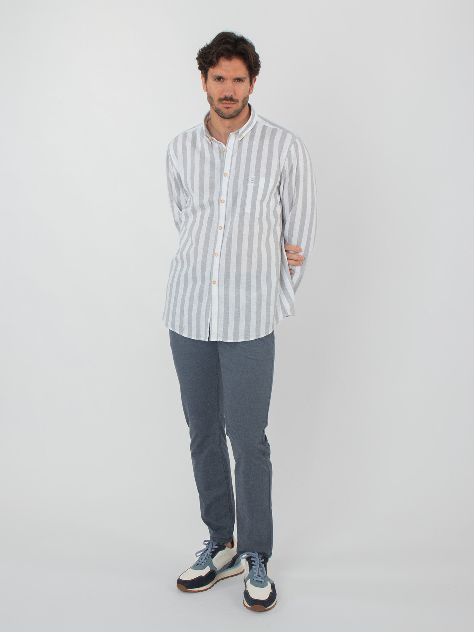 Striped slim fit shirt