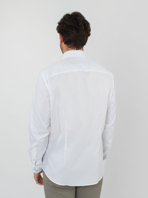 Contrast detail slim fit shirt