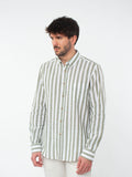 Slim fit shirt with stripes print