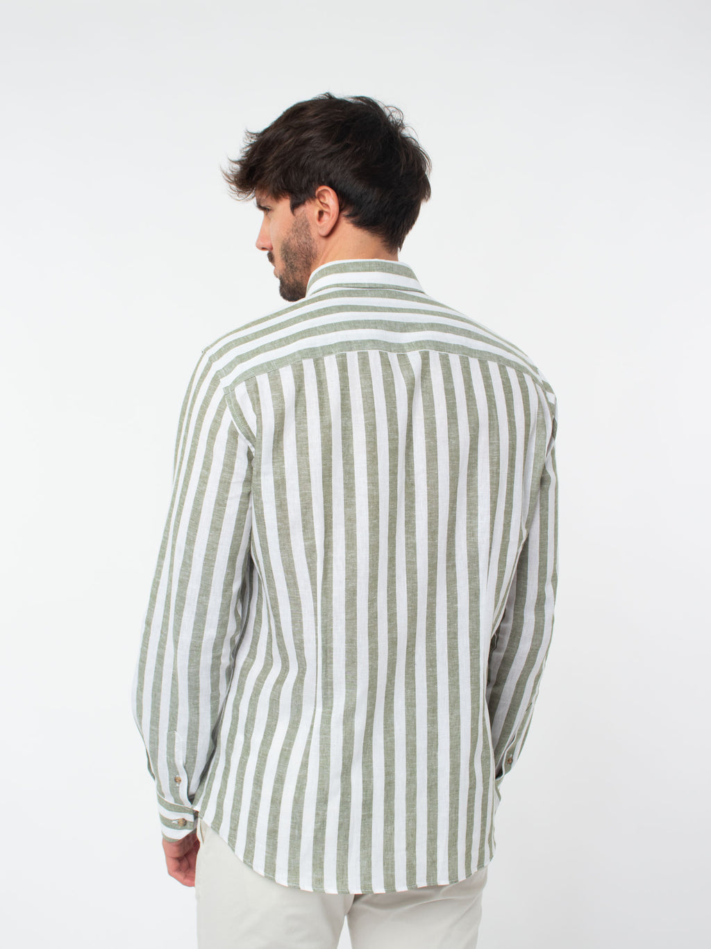 Slim fit shirt with stripes print
