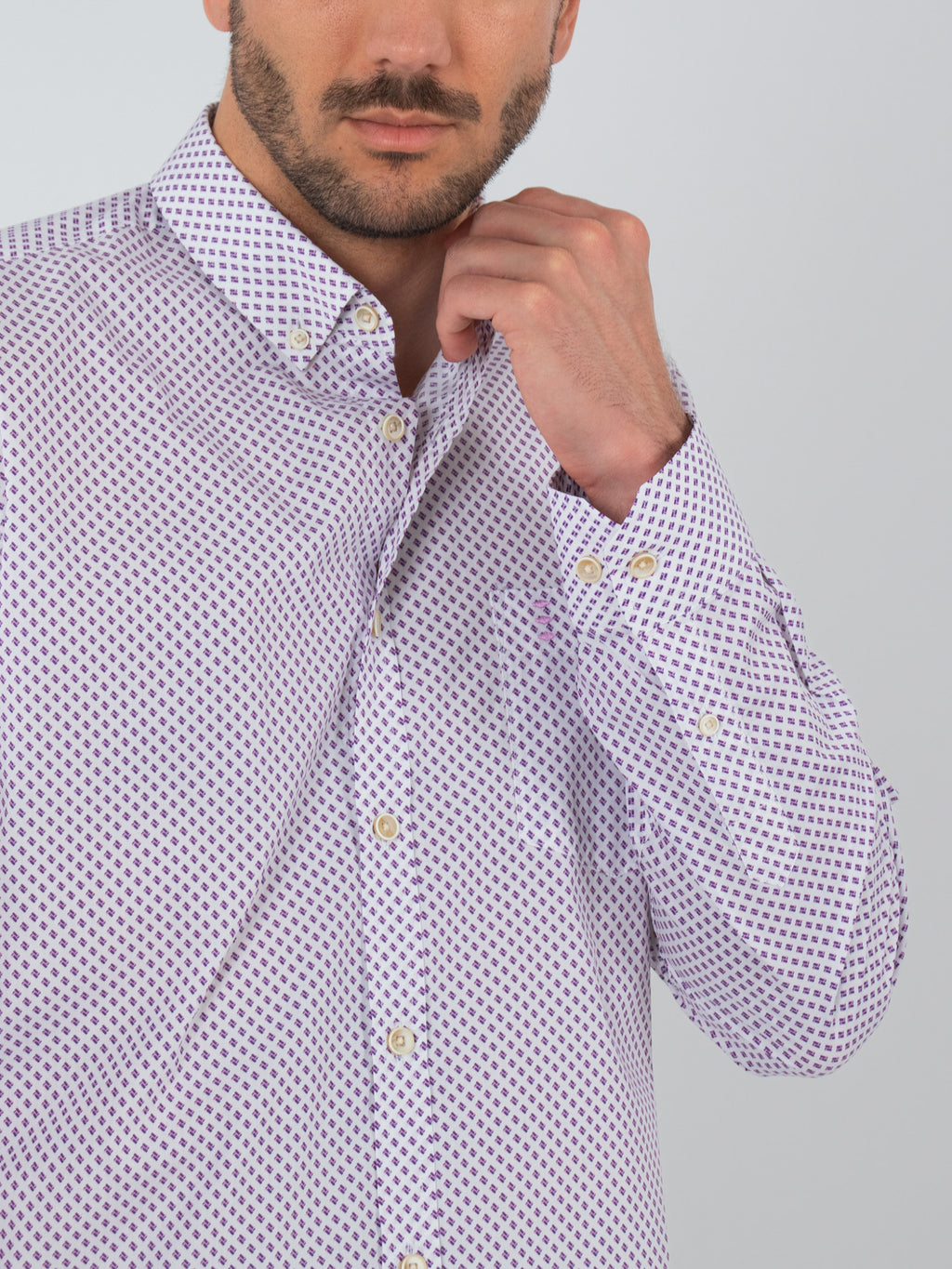 Camisa slim fit estampada