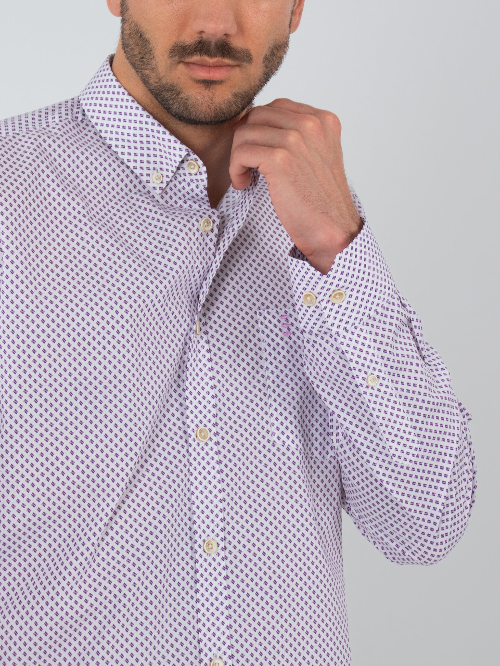 Printed slim fit shirt