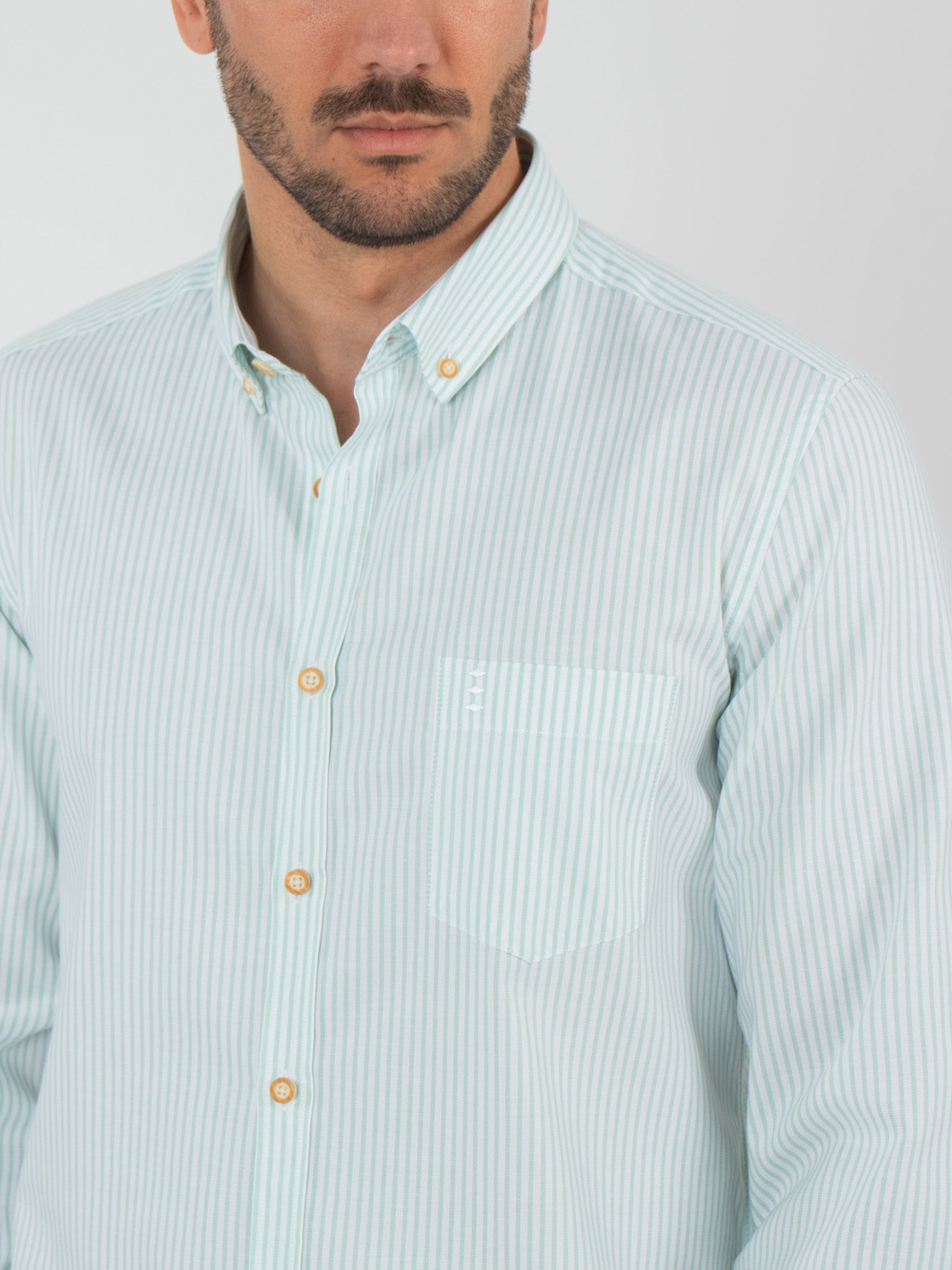Slim fit striped shirt with pocket