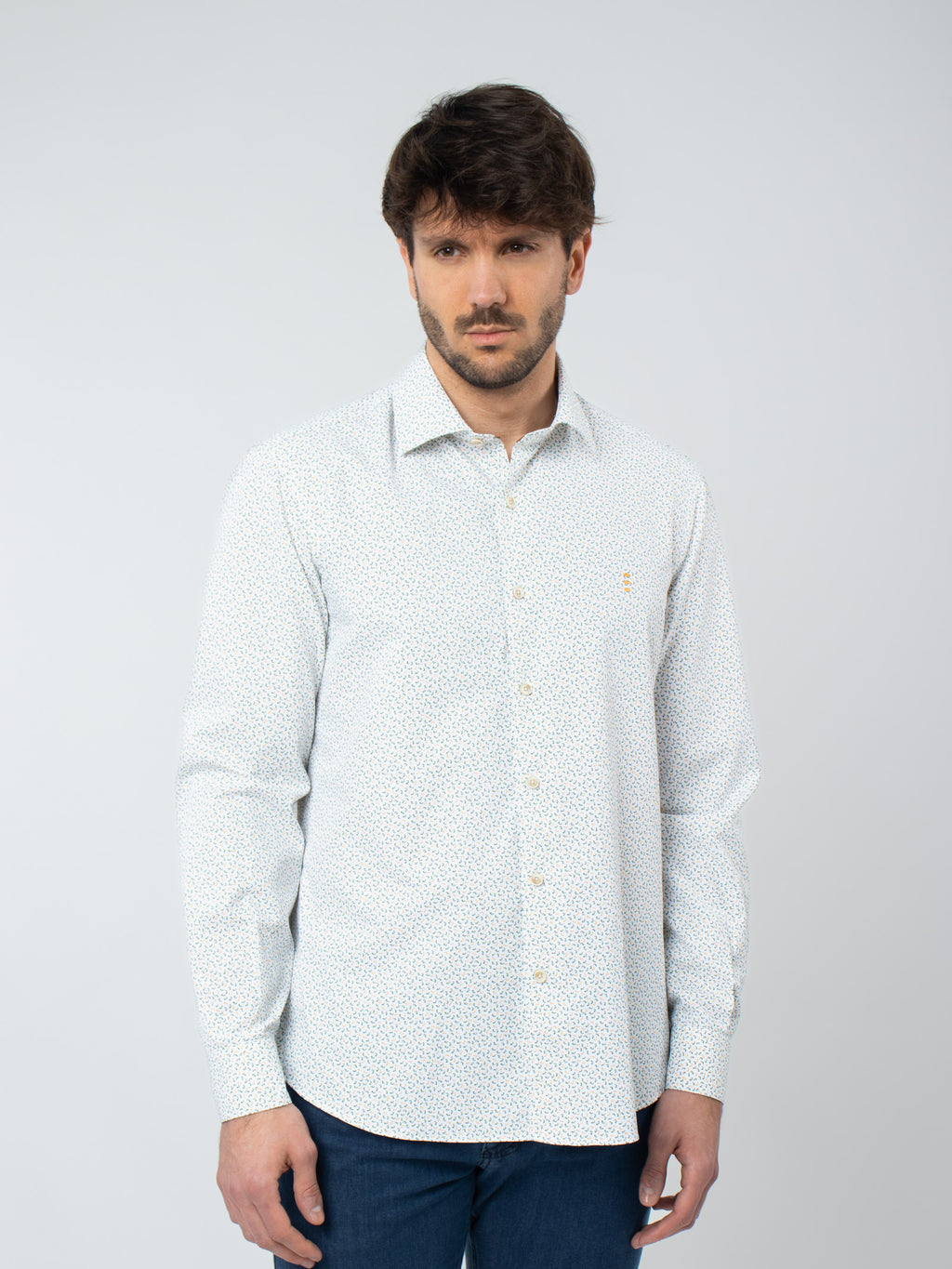 Camisa estructura estampada